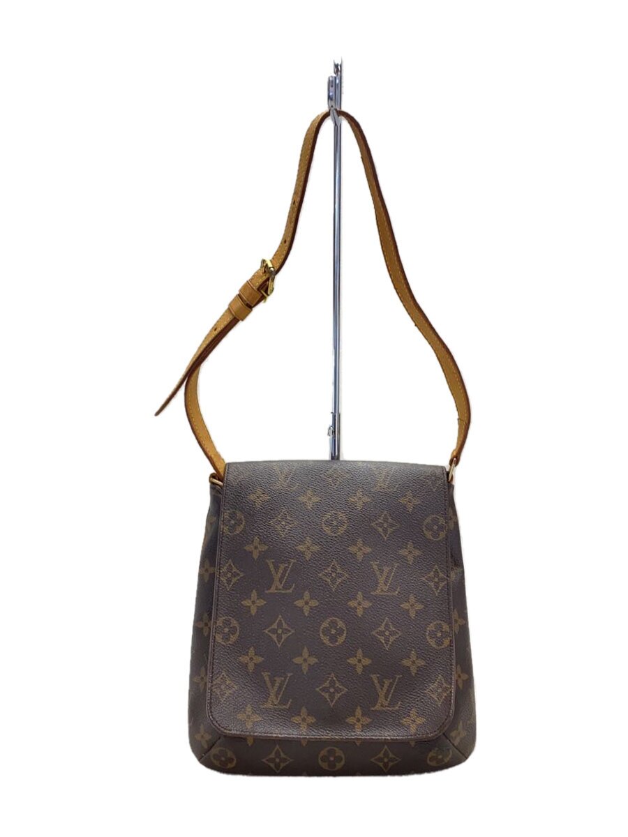 【中古】LOUIS VUITTON◆ミュゼット・サルサ_モノグラム・帆布_遊撃手肩先_BRW/PVC/BRW//【御徒面子】