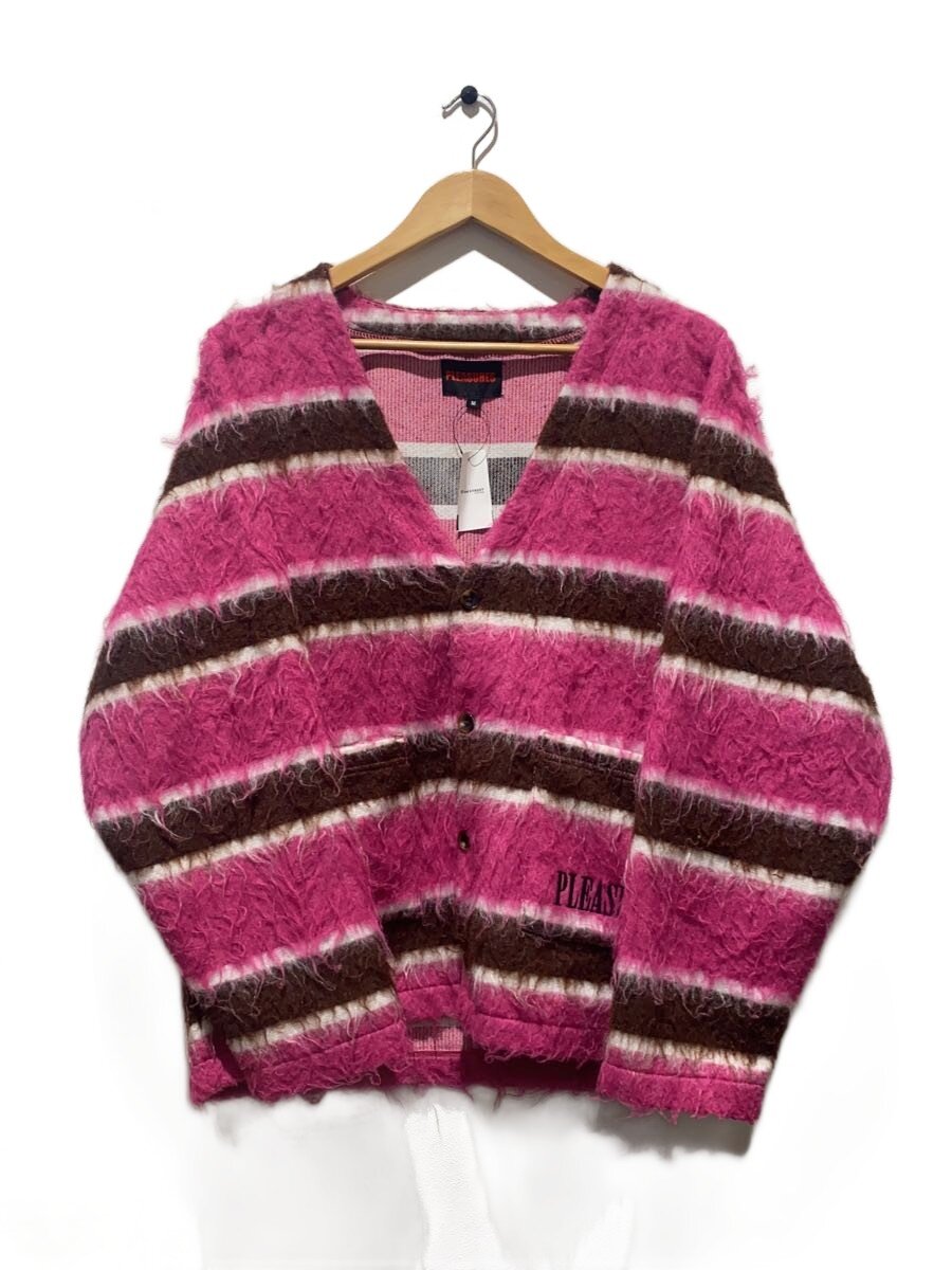 【中古】Pleasures◆Stack Cardigan ジレー(朦々たる)/M/PNK/間借り人/P23W030【メンズウェア】