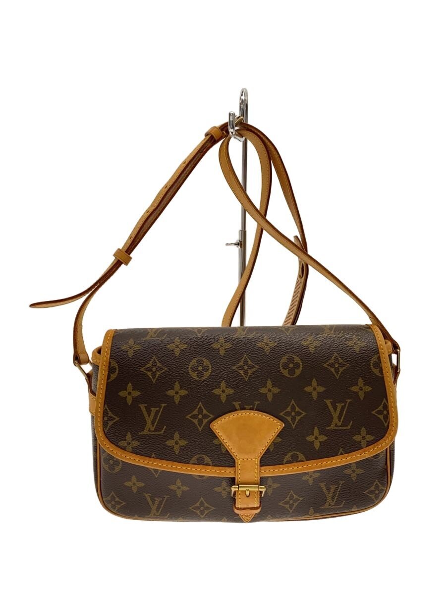 【中古】LOUIS VUITTON◆ソローニュ_モノグラム・帆布/PVC/BRW//【御徒面子】