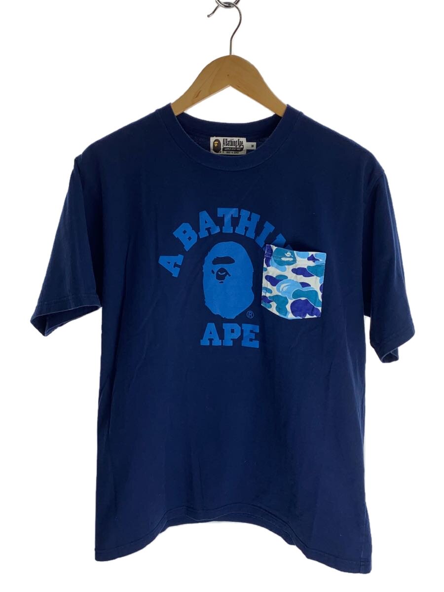 【中古】A BATHING APE◆プルオーバー/M/NVY/001CSJ201003M/ABC CAMO COLLEGE POCKET RELAXED Tee【メンズウェア】