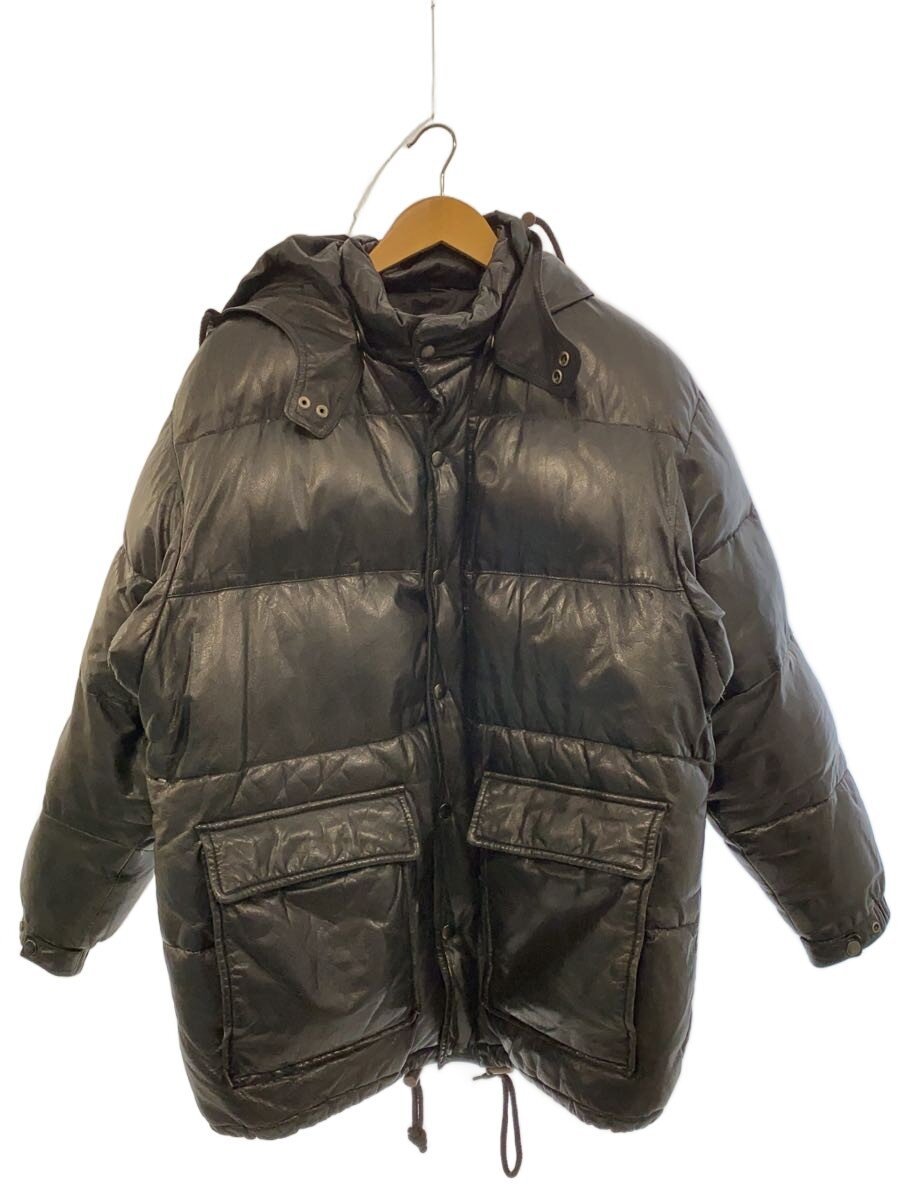 【中古】レザーダウンジャケット/L/牛革/ブラック/袖口破れ有【メンズウェア】｜2ｎｄ STREET 店