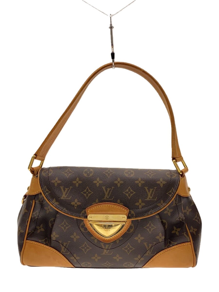 【中古】LOUIS VUITTON◆ビバリーMM_モノグラム・帆布_BRW/PVC/赤銅色【御徒面子】