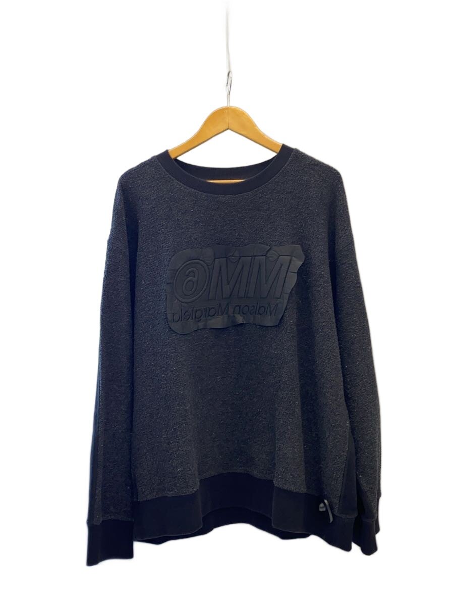 【中古】MM6◆Reverse logo Sweat/汗水/M/綿織物/BLK/無地/S52GU0041【レディース御召しもの】