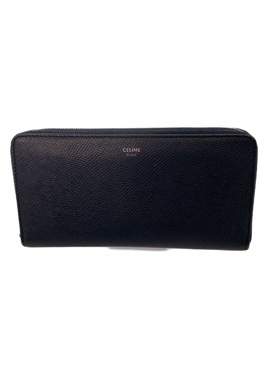 【中古】CELINE◆長銭入れ/なめし革/NVY/メンズ【服飾雑貨他】