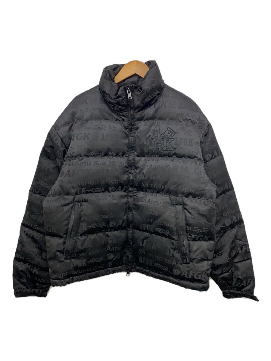 【中古】A FEW GOOD KIDS/ジャガードモノグラムダウンジャケット/L/BLK/総柄【メンズウェア】|2nd STREET 店