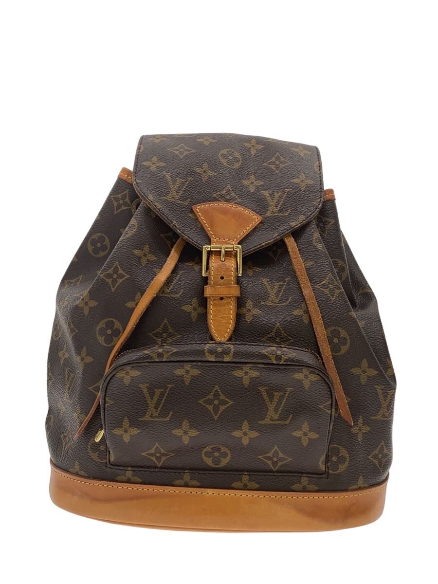 【中古】LOUIS VUITTON◆1)ミニ・モン掏摸_モノグラム・帆布/PVC/BRW【御徒面子】