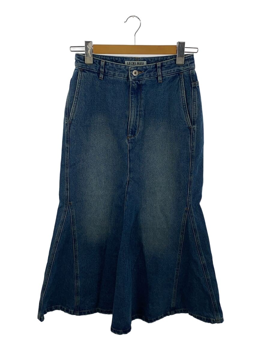 【中古】LE CIEL BLEU◆ロングスコート/36/綿織物/IDG/27S67509/Flared Denim Skirt//【レディース御召しもの】