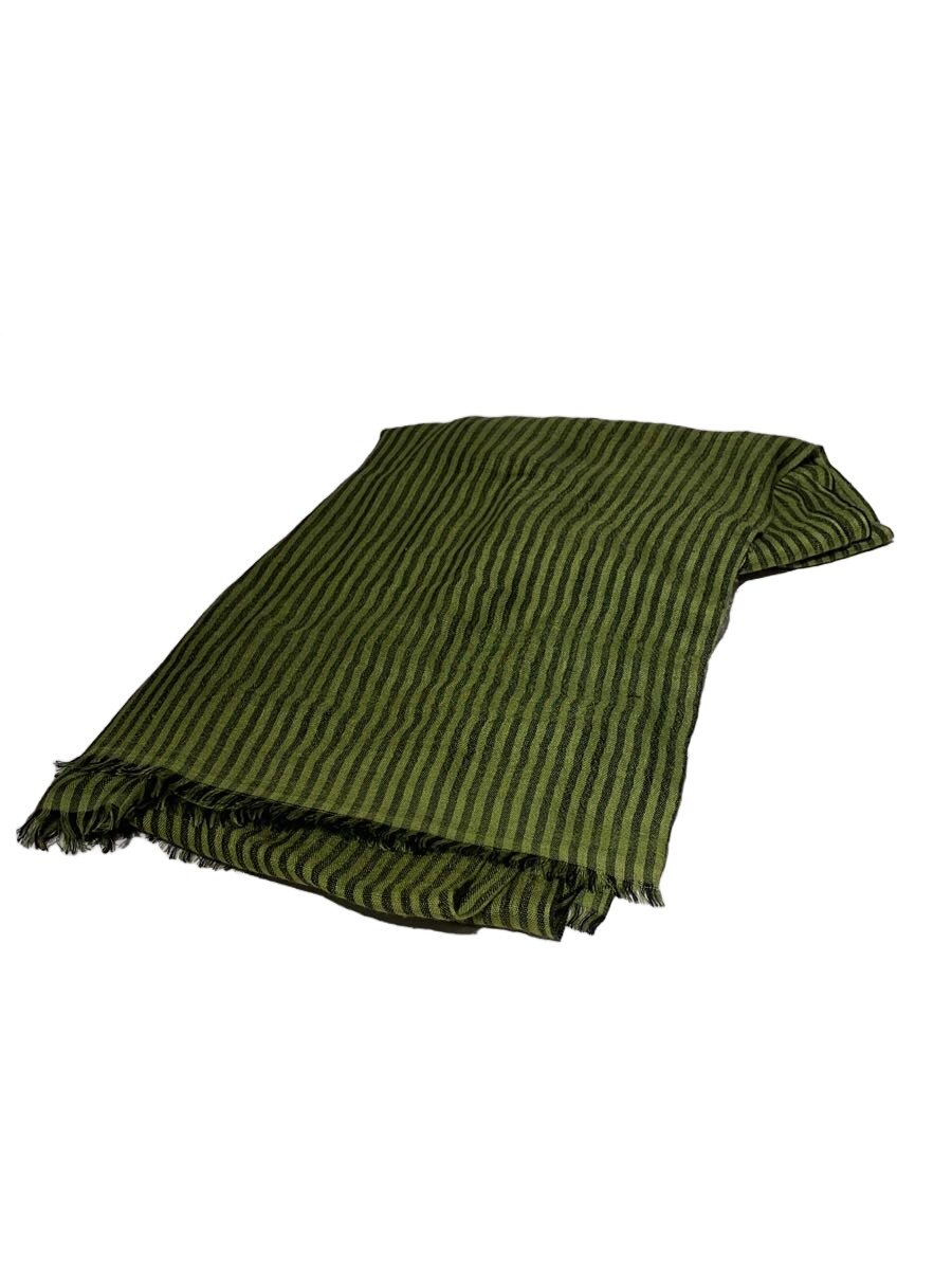 【中古】DENIS COLOMB/袈裟/地絹/GRN/縞模様/レディース//【服飾雑貨他】