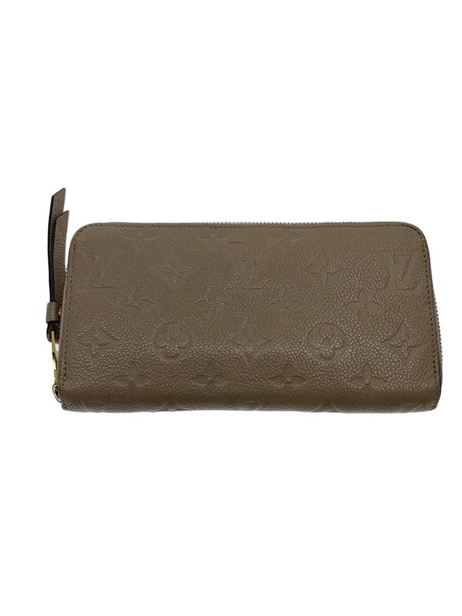 【中古】LOUIS VUITTON◆ジッピー・ウォレット_モノグラム・アンプラント/牛革/BEG/レディース【服飾雑貨他】