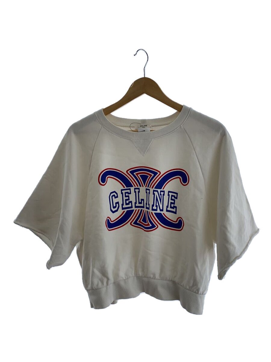 【中古】CELINE◆トリオンフ/汗水/S/綿織物/WHT/刷り上げる/2y58a670q【レディース御召しもの】