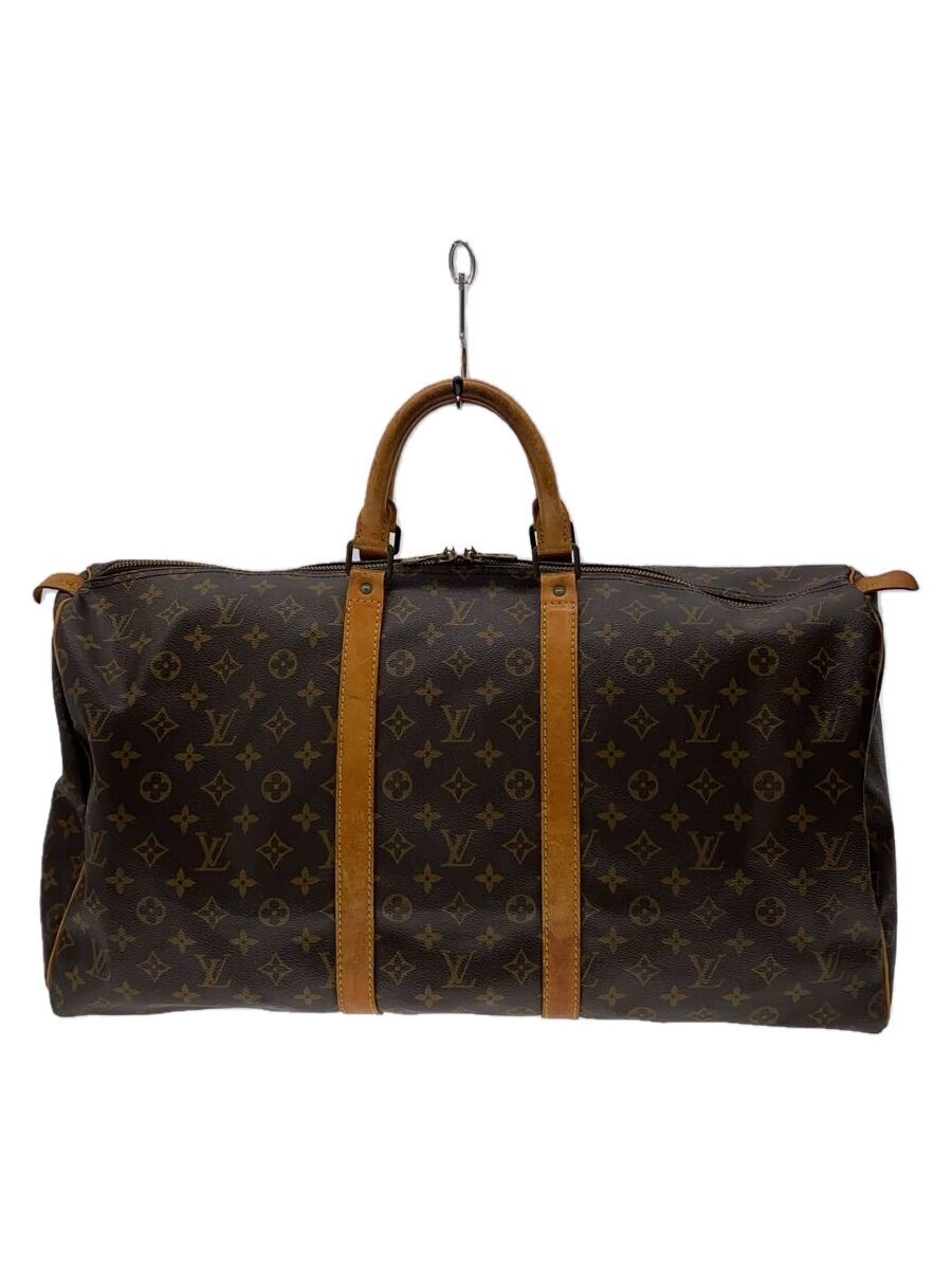 【中古】LOUIS VUITTON◆キーポル55_モノグラム・帆布_BRW/PVC/BRW【御徒面子】