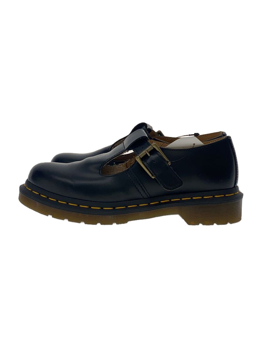 【中古】Dr.Martens◆POLLEY/T赤ちょうちんシューズ/UK4/BLK/なめし革/POLLEY//【シューズ】