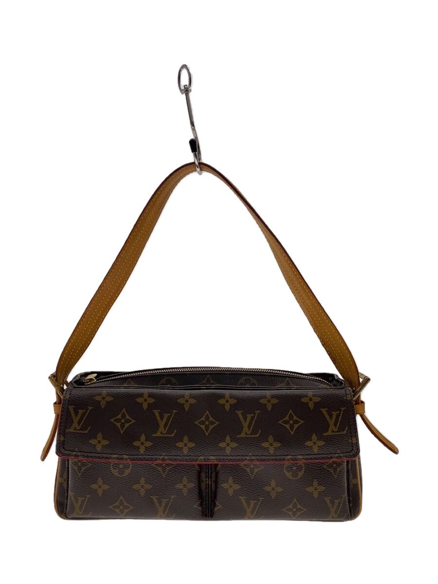 【中古】LOUIS VUITTON◆ヴィバシテMM_モノグラム・帆布_BRW/PVC/BRW【御徒面子】