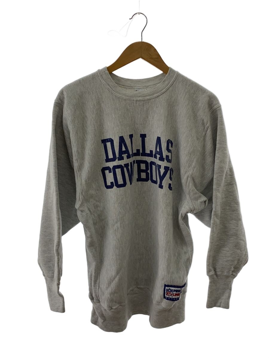 【中古】Champion◆90s/REVERSE WEAVE/刺しゅう引き舟/NFL/汗水/XL/綿織物/GRY【メンズウェア】