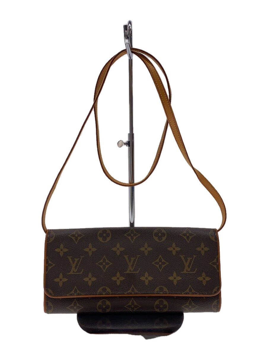 【中古】LOUIS VUITTON◆ポシェット・ツインGM_モノグラム・キャンバス_BRW/PVC/BRW【バッグ】｜2ｎｄ STREET 店