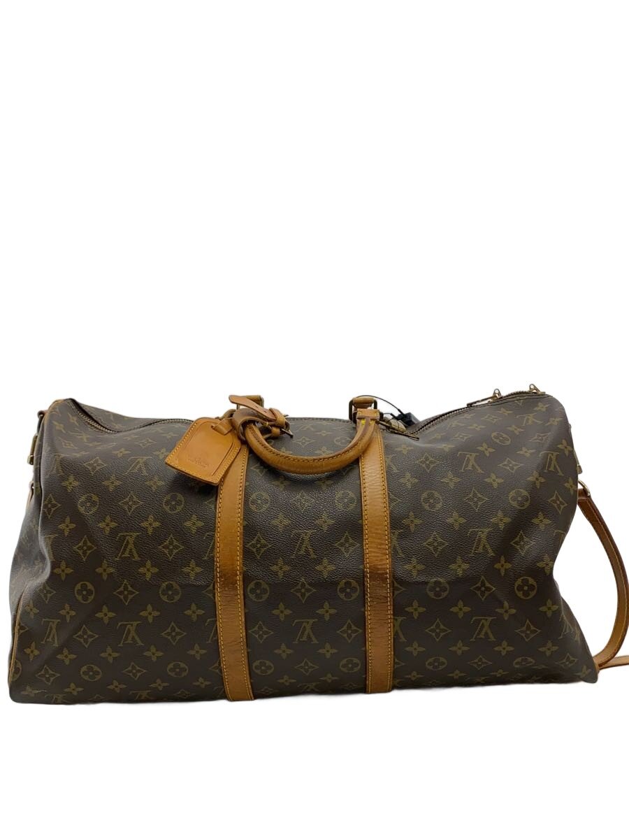 【中古】LOUIS VUITTON◆キーポル・バンドリエール55_モノグラム・帆布_BRW/PVC/BRW/総柄//【御徒面子】
