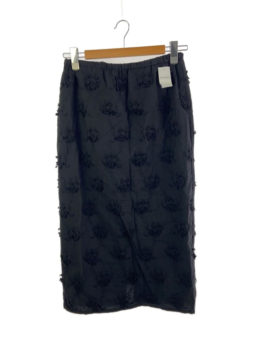 【中古】crinkle crinkle crinkle◆ロングスコート/FREE/綿織物/BLK/総柄/CC-2503【レディース御召しもの】