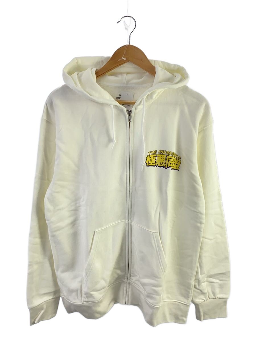 【中古】DEVILOCK◆悪逆無道合従連衡/HOODIE (Designed by GOCCODO)/ジップパーカー/XL/綿織物/WHT【メンズウェア】
