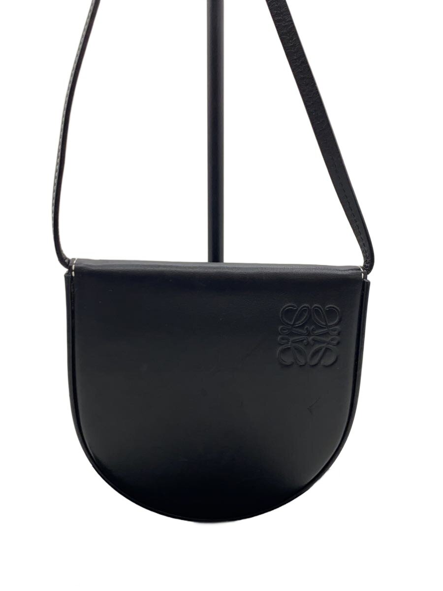 【中古】LOEWE◆ショルダーバッグ/なめし革/BLK/無地/109.54.T1【御徒面子】