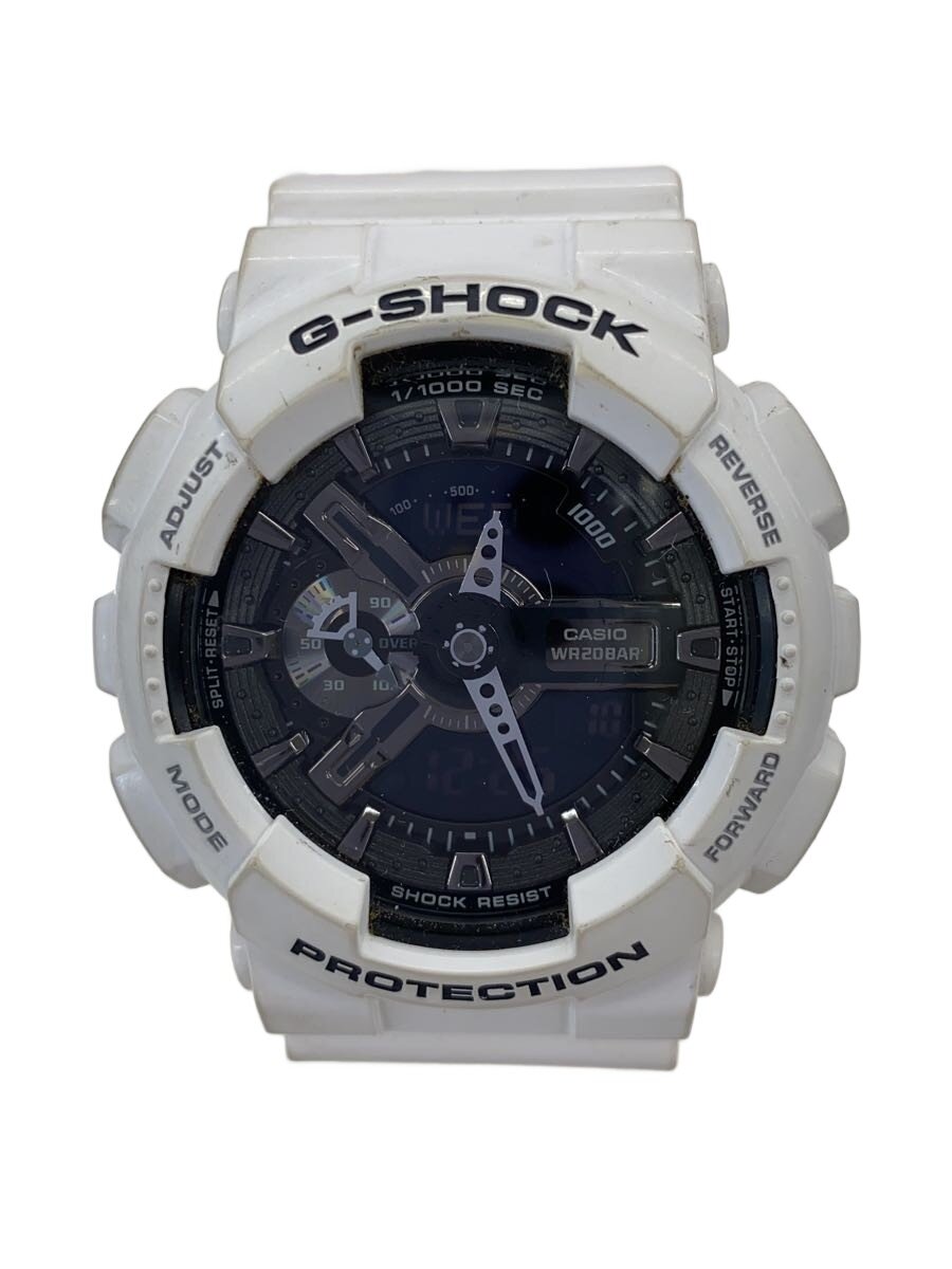 【中古】CASIO◆石英ウオッチ・G-SHOCK/デジアナ/WHT【服飾雑貨他】