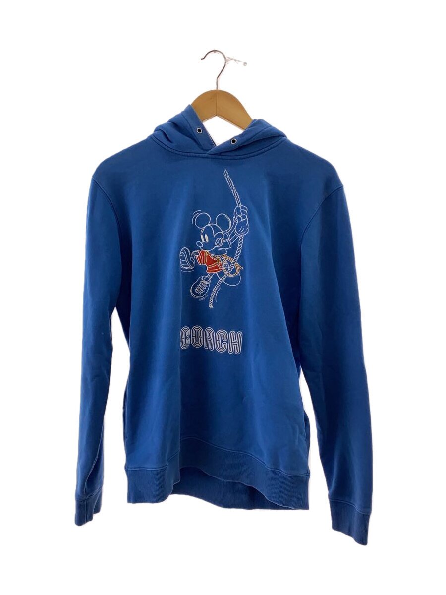 【中古】COACH◆パーカー/S/綿織物/BLU【メンズウェア】