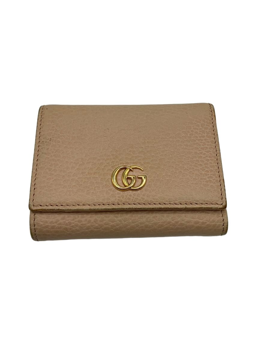 【中古】GUCCI◆3つ折り銭入れ/--/PNK/レディース/474746 2091//【服飾雑貨他】