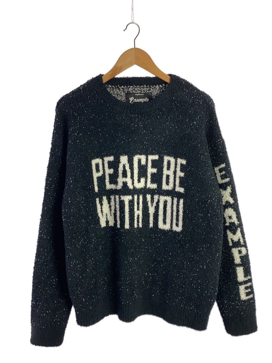 【中古】EXAMPLE◆トップス/M/ポリエステル/BLK/ex22aw-tp-0017【メンズウェア】
