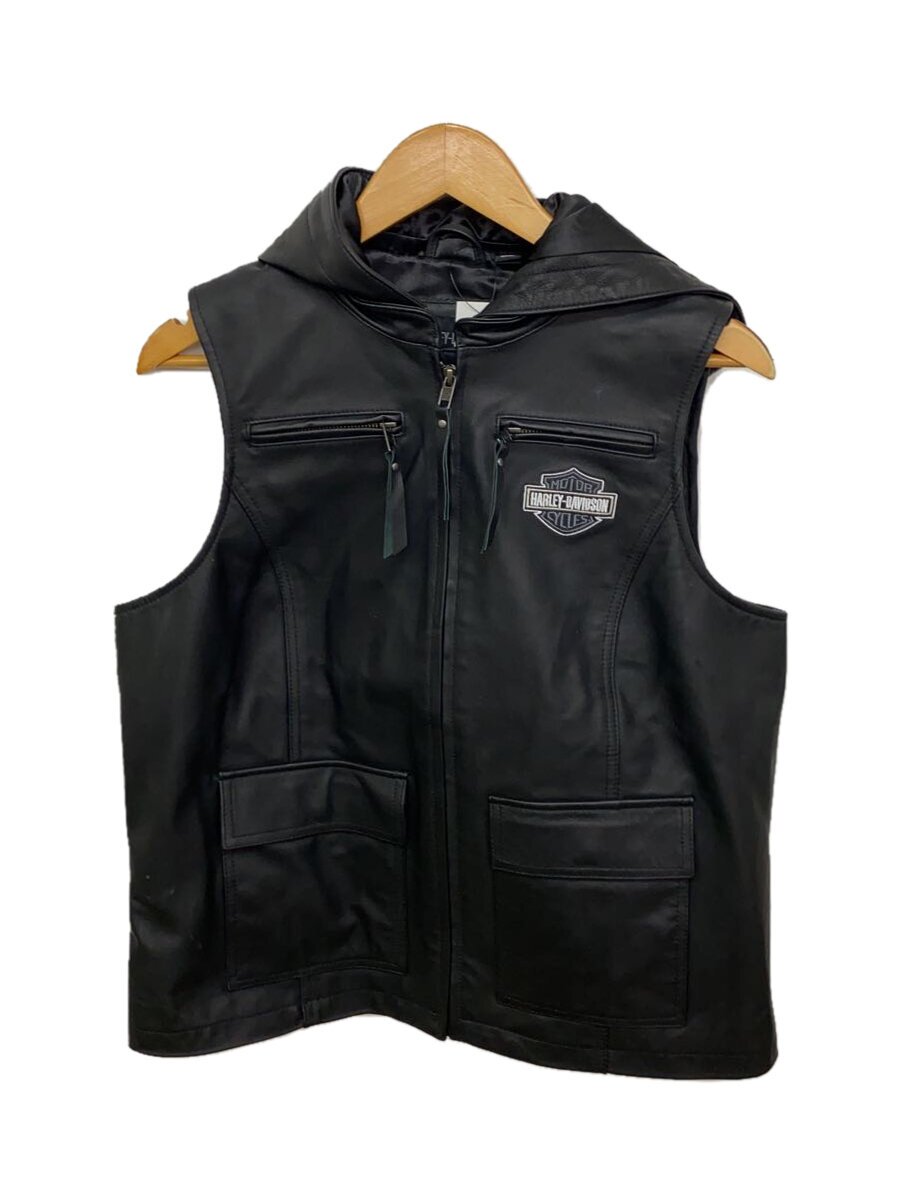 【中古】HARLEY DAVIDSON◆より良い/L/羊革/BLK/無地/97032-24VW【メンズウェア】
