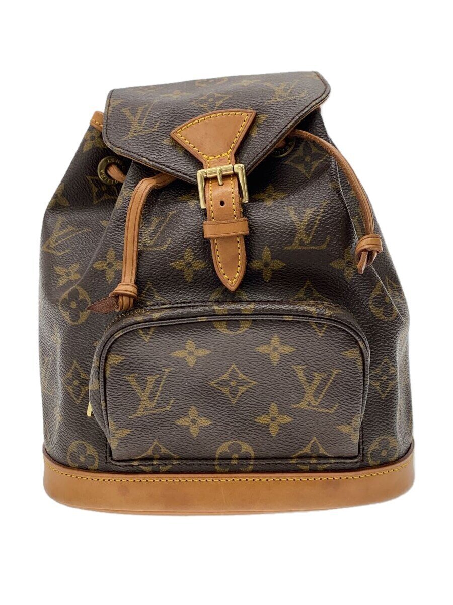 【中古】LOUIS VUITTON◆1)ミニ・モン掏摸_モノグラム・帆布_BRW/PVC/BRW【御徒面子】