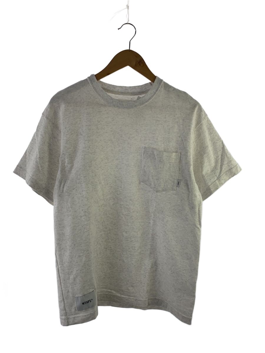 【中古】WTAPS◆ティーシャツ/1/綿織物/GRY/252ATDT-CSM12【メンズウェア】