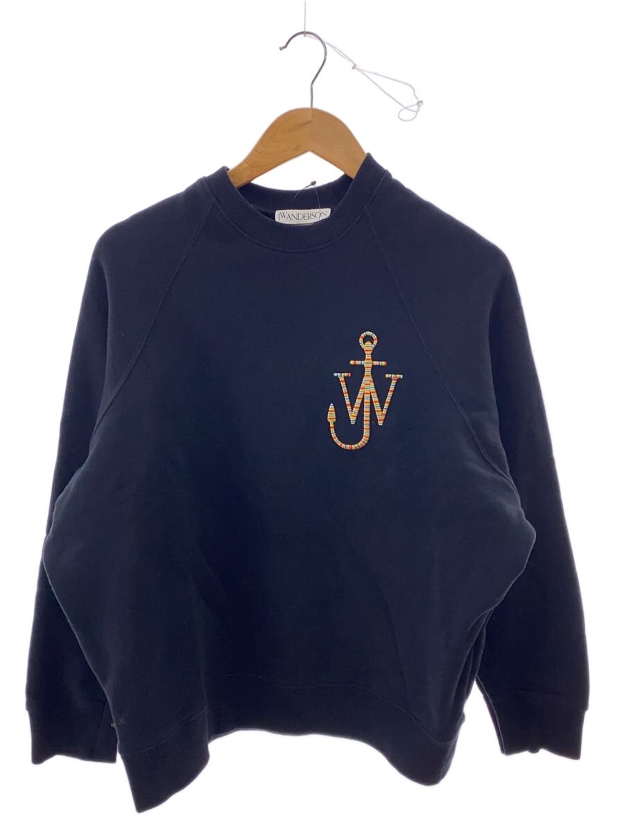 【中古】JW ANDERSON(J.W.ANDERSON)◆19AW/OVERSIZED SWEATSHIRT/汗水/S/綿織物/BLK/JE07619F//【メンズウェア】