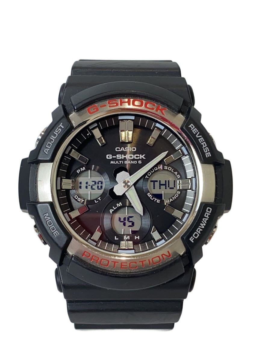 【中古】CASIO◆ソーラーウオッチ・G-SHOCK/デジアナ/天然ゴム【服飾雑貨他】