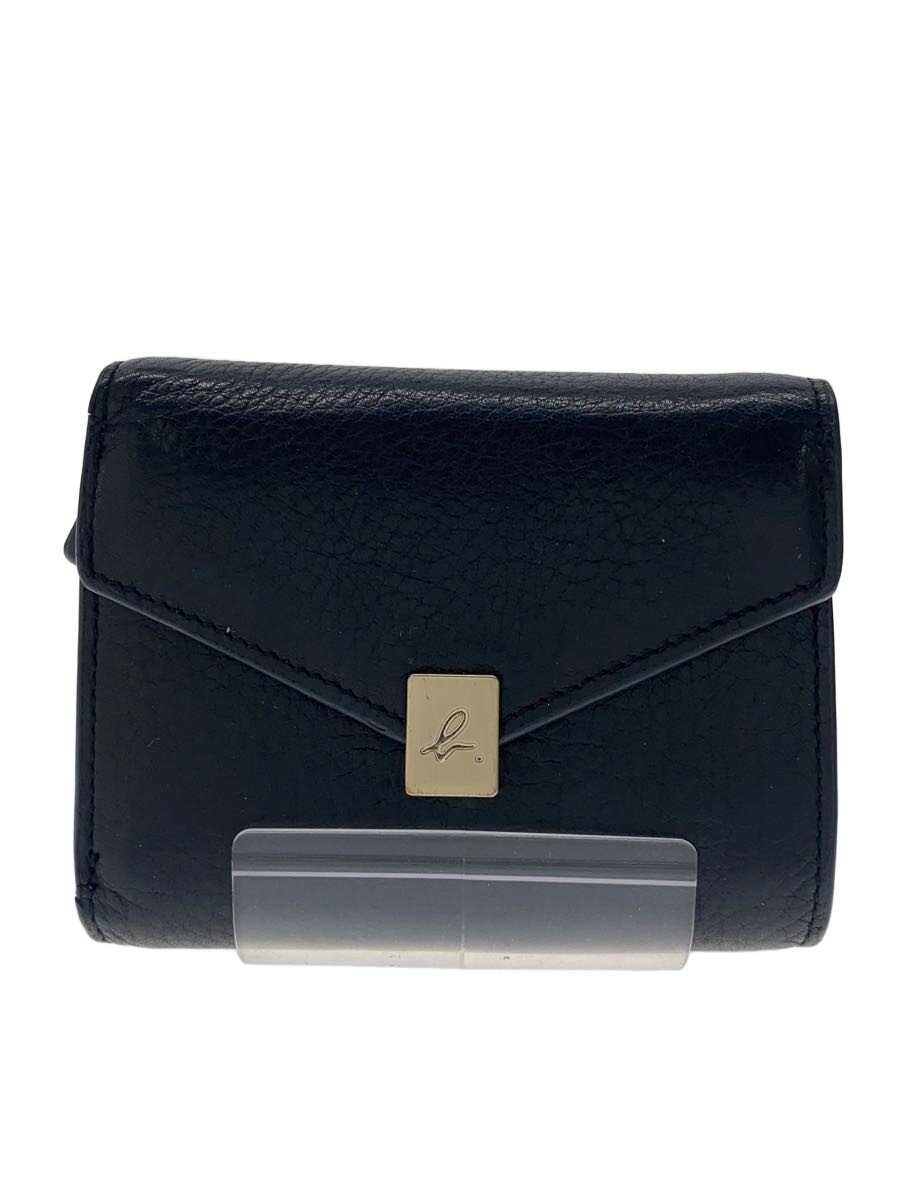【中古】agnes b.◆3つ折り財布/レザー/BLK/無地/レディース【服飾雑貨他】｜2ｎｄ STREET 店 9,095円