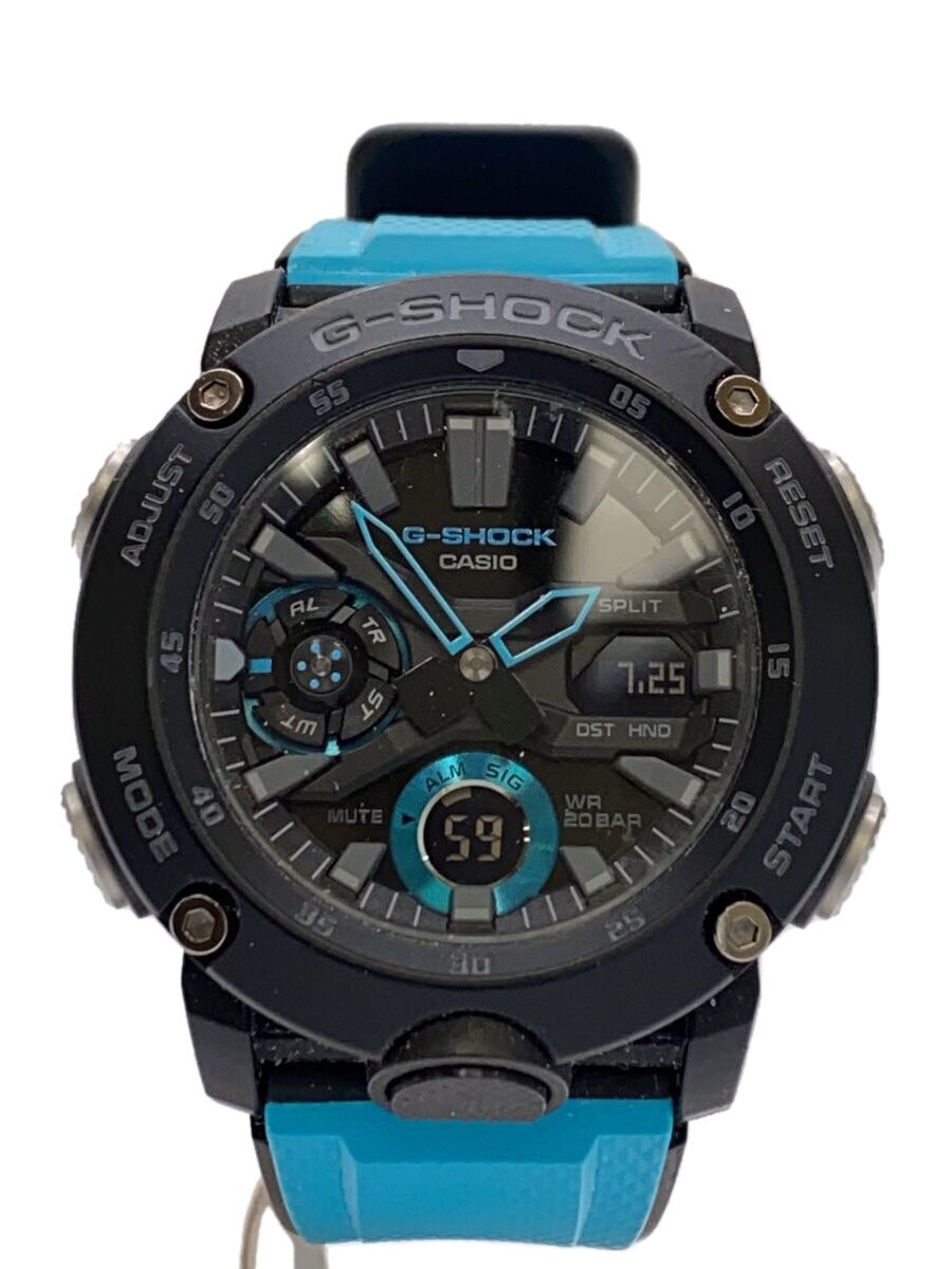 【中古】CASIO◆石英ウオッチ・G-SHOCK/デジアナ/BLK【服飾雑貨他】