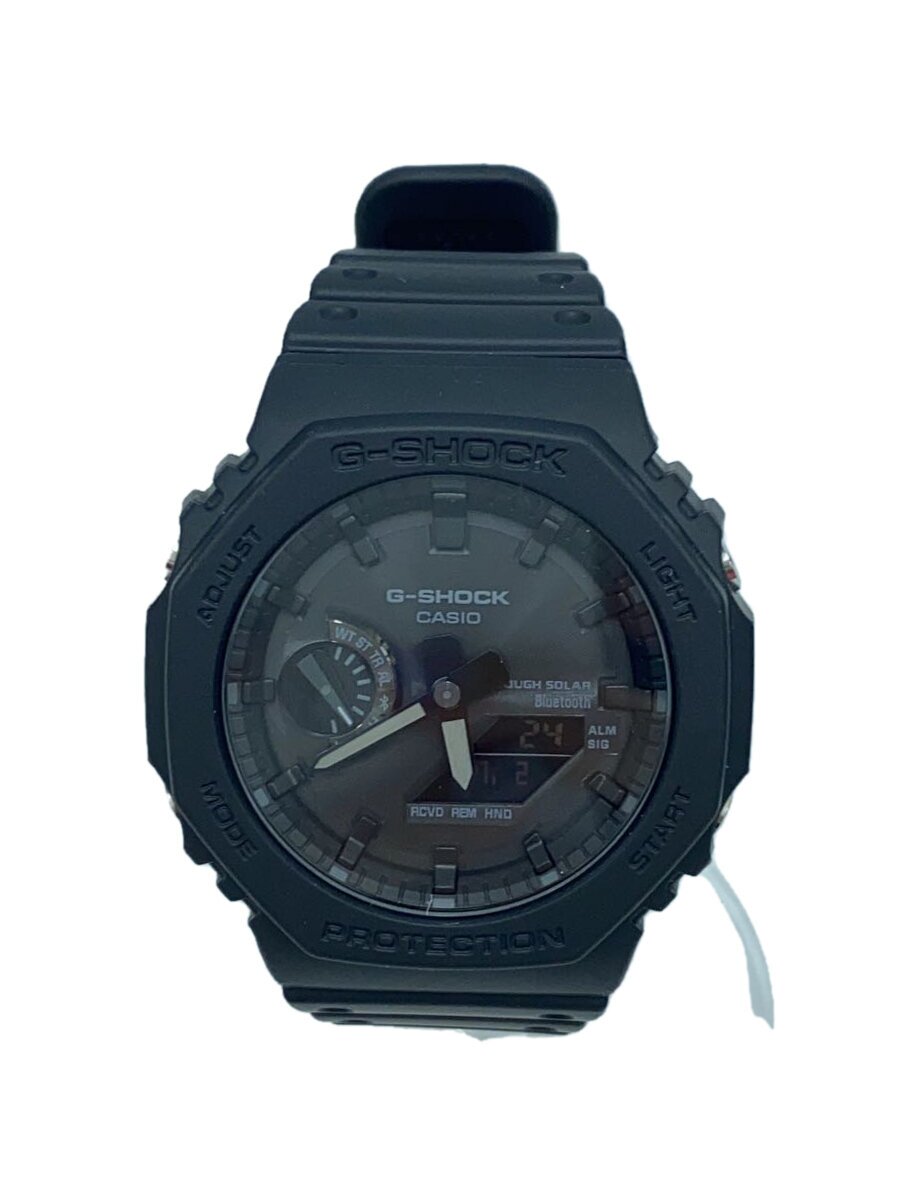【中古】CASIO◆ソーラーウオッチ_G-SHOCK/デジアナ/天然ゴム/BLK/BLK【服飾雑貨他】