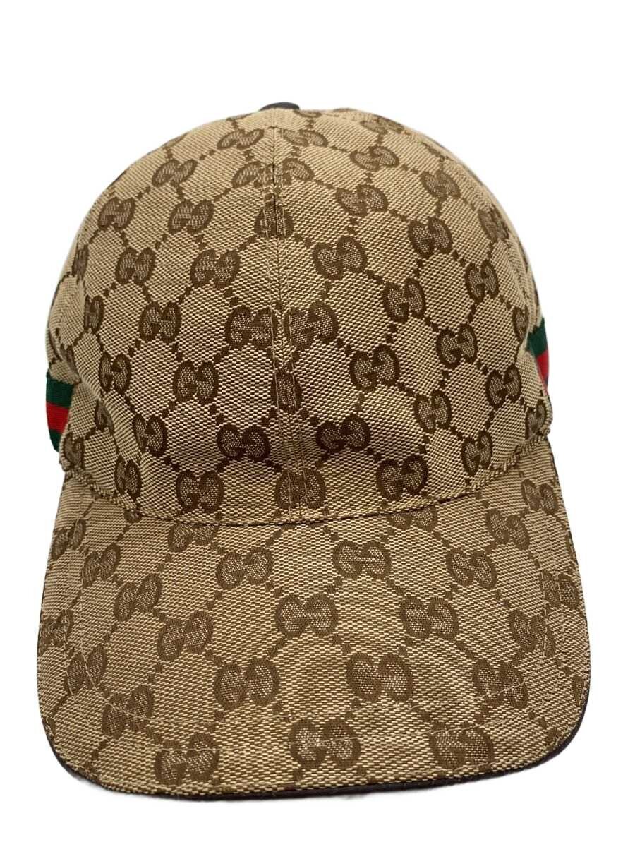 【中古】GUCCI◆旗がしら/XL/ポリエステル/BEG/総柄/メンズ/200035【服飾雑貨他】