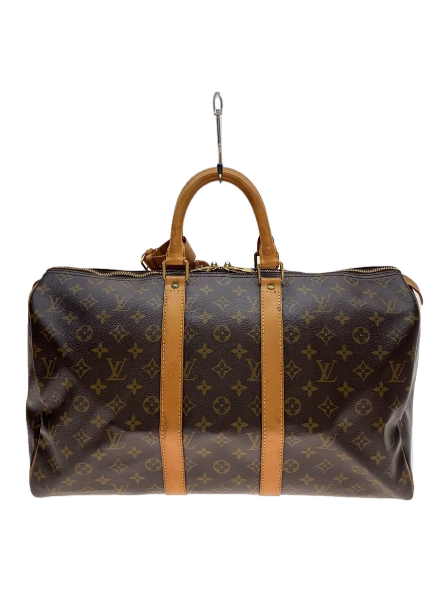 【中古】LOUIS VUITTON◆キーポル45_モノグラム・帆布_BRW/PVC/BRW/モノグラム【御徒面子】