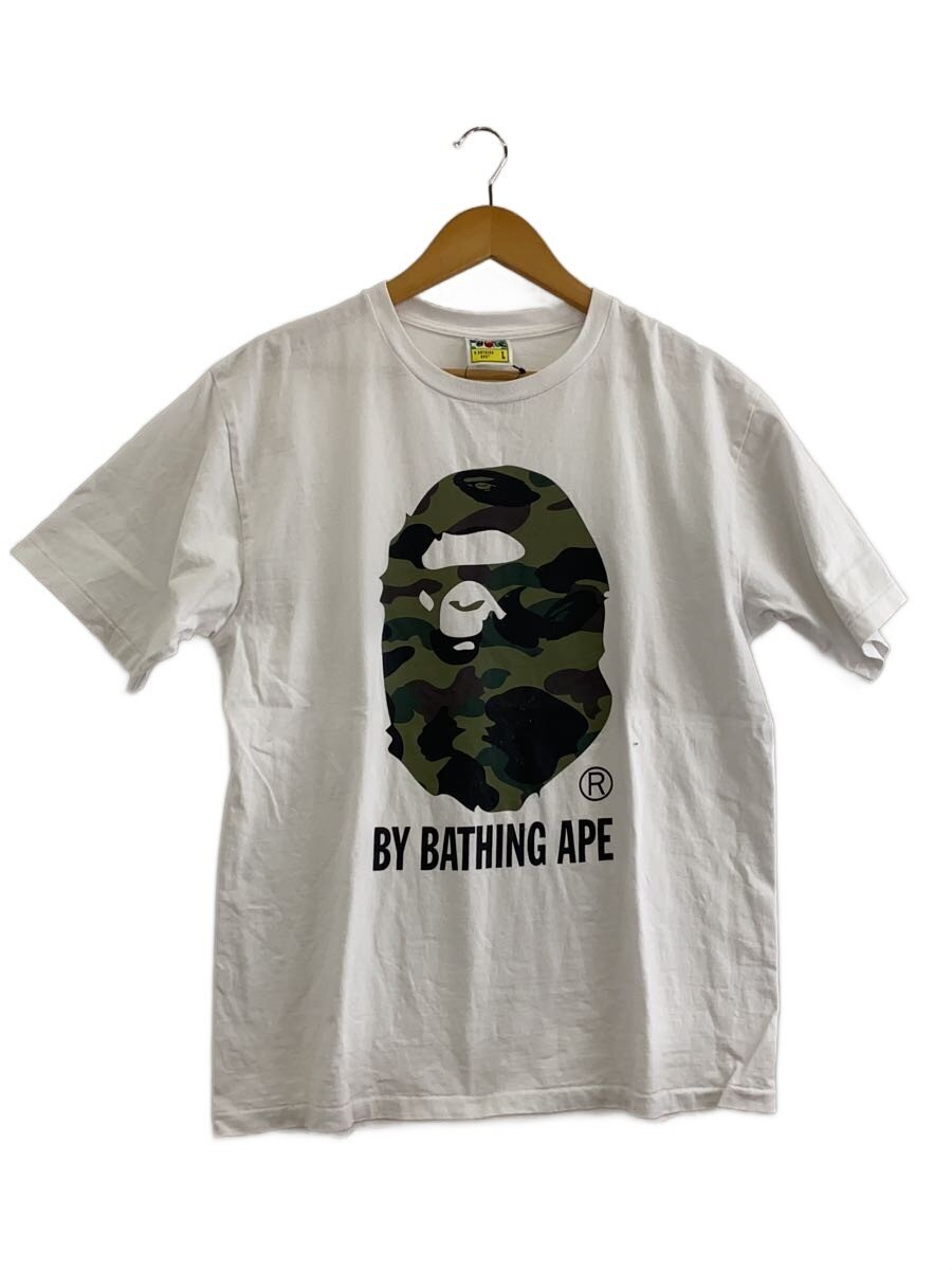 【中古】A BATHING APE◆ティーシャツ/L/綿織物/WHT/001TEJ801017M//【メンズウェア】