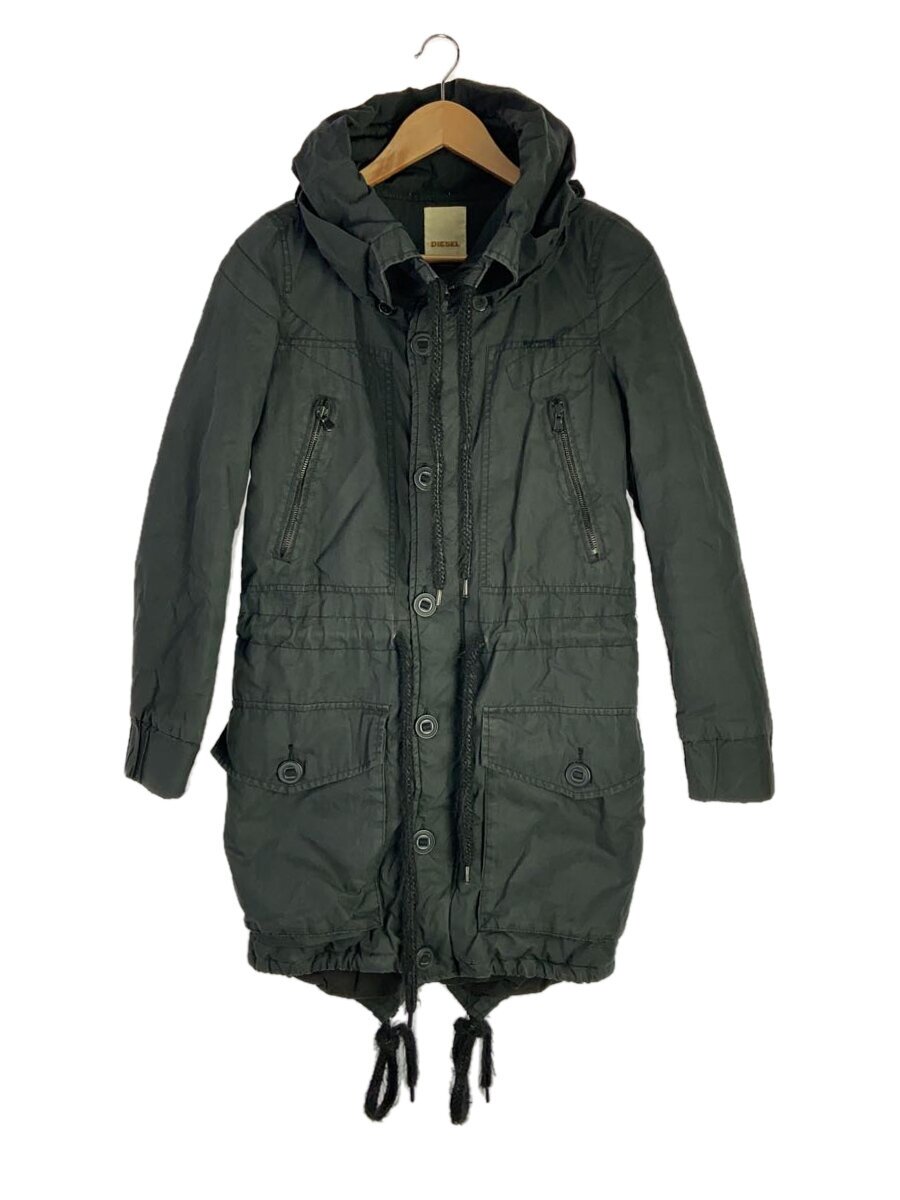 【中古】DIESEL◆ロングダウンジャケット/XXS/綿織物/BLK//【レディース御召しもの】