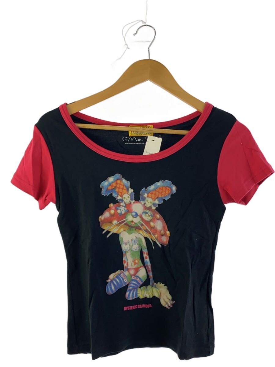 【中古】HYSTERIC GLAMOUR◆ティーシャツ/FREE/綿織物/黒いこと/01251CT13【レディース御召しもの】