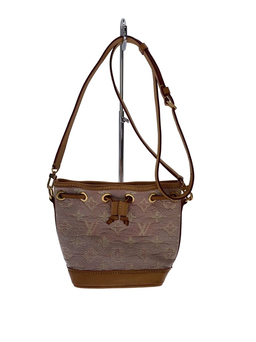 【中古】LOUIS VUITTON◆ナノ ノエ ハンドバック/ショルダーバッグ/さくら色/モノグラム/M82427【御徒面子】