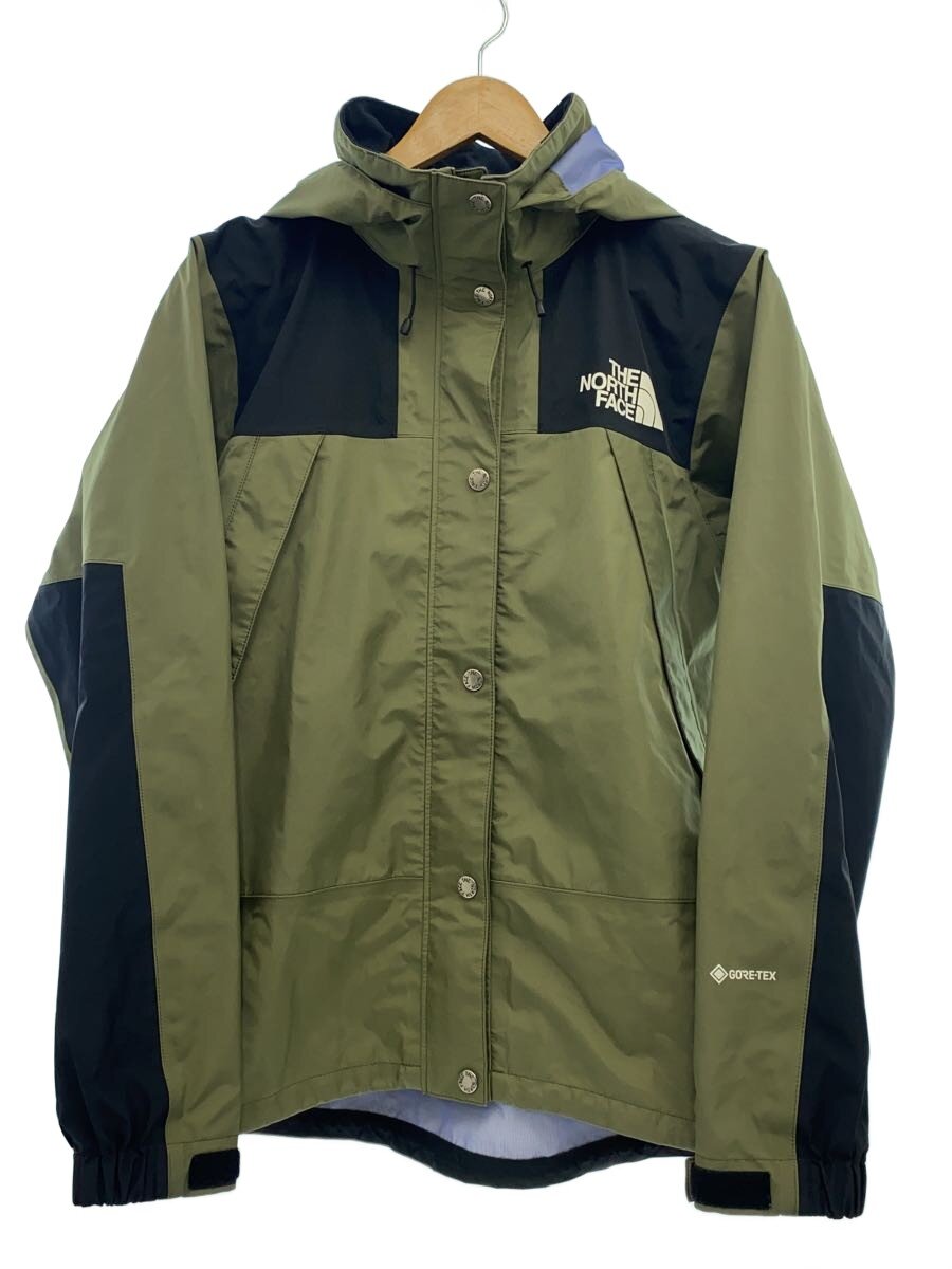 【中古】THE NORTH FACE◆MOUNTAIN RAINTEX JACKET_マウンテンレインテックスジャケット/L/ナイロン/カーキ//【レディース御召しもの】