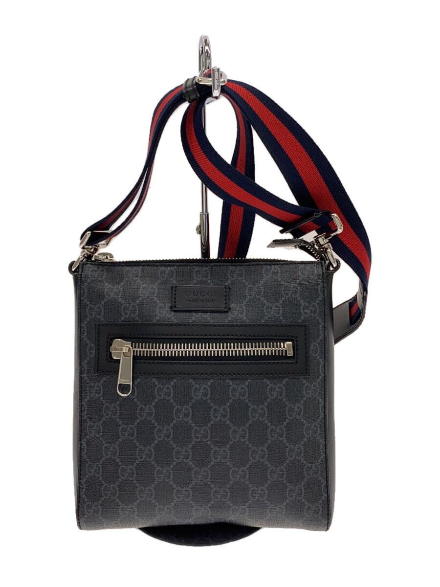 【中古】GUCCI◆ショルダーバッグ_GGスプリーム/--/BLK/総柄【御徒面子】