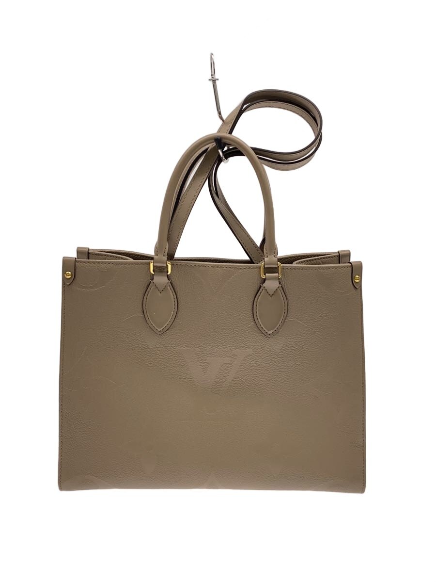 【中古】LOUIS VUITTON◆オンザゴーMM_モノグラム・アン工業プラント/なめし革/薄墨色/モノグラム【御徒面子】