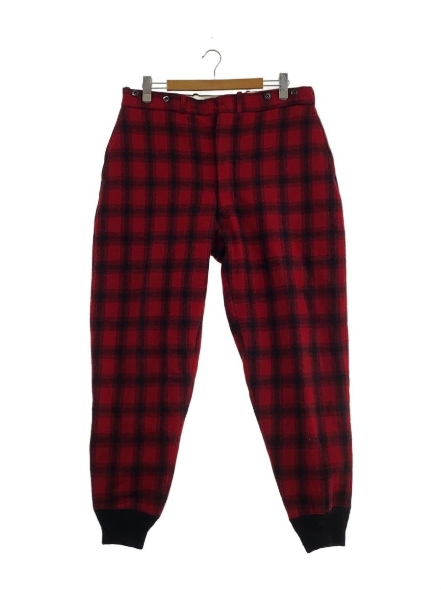 【中古】Woolrich◆下つ方/--/羊毛/RED/照合のしるし【メンズウェア】