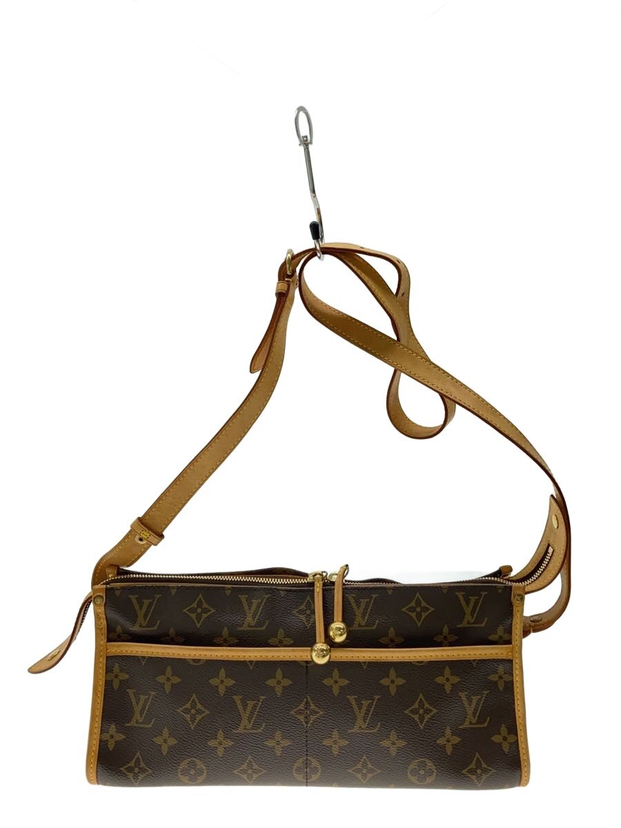 【中古】LOUIS VUITTON◆ポパンクール・ロン_モノグラム・帆布/PVC/BRW【御徒面子】