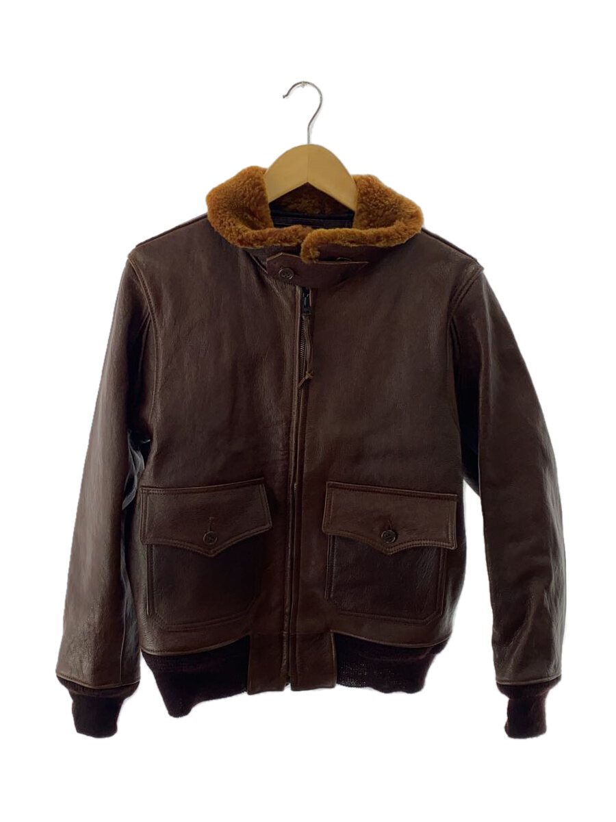 【中古】PHERROW’S◆なめし革上衣・上衣/38/なめし革/BRW/無地/55J14/N-383-S-96112【メンズウェア】