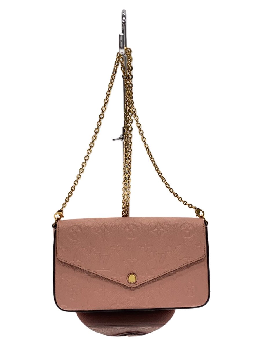 【中古】LOUIS VUITTON◆ポシェット・フェリシー/M67856/ショルダーバック/なめし革/PNK/無地//【御徒面子】