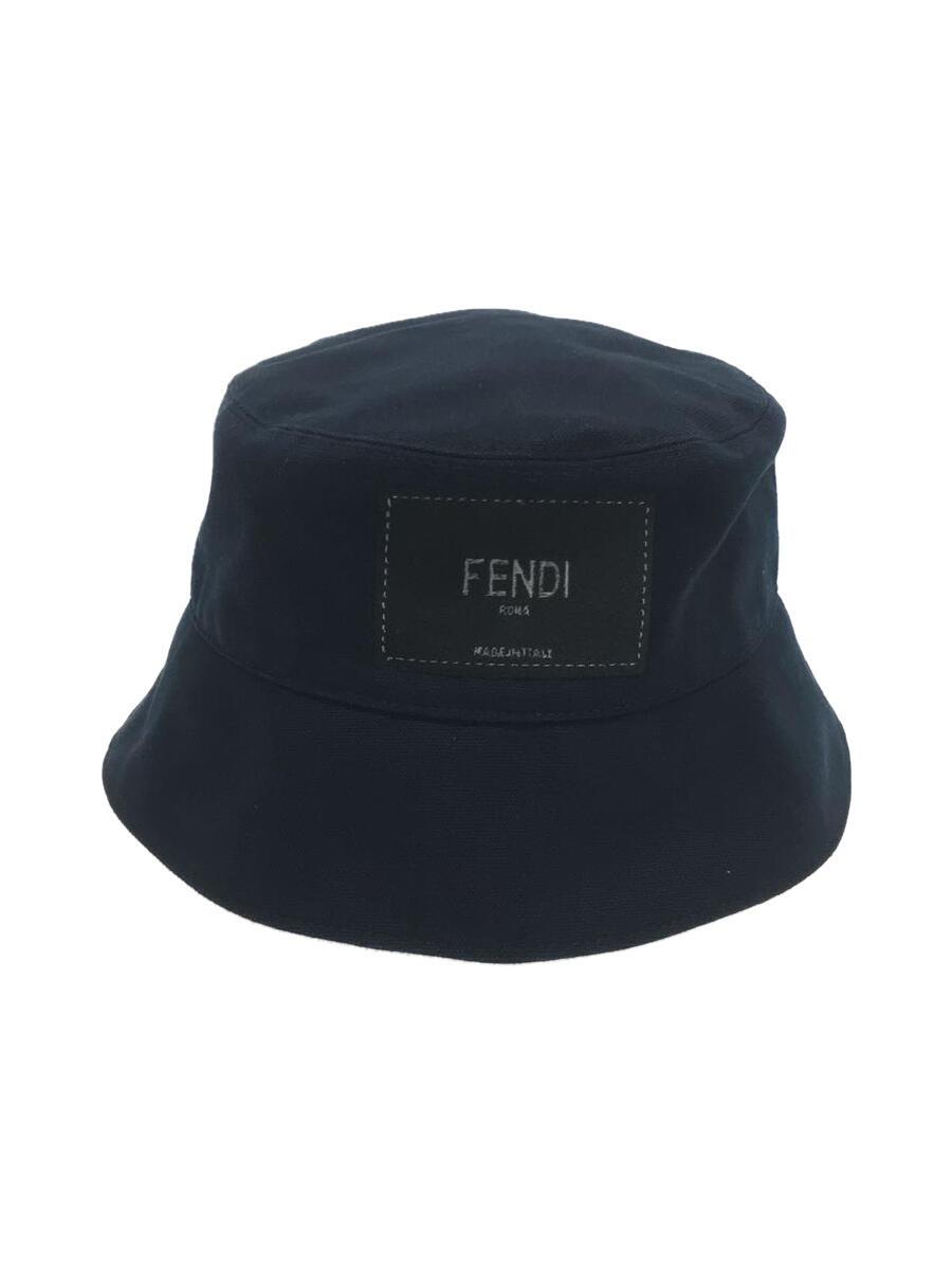 【中古】FENDI◆かぶり笠/S/綿織物/NVY/無地/メンズ【服飾雑貨他】