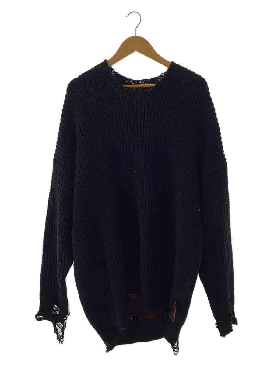 【中古】CVTVLIST◆CRASH KNIT/衝突編み物/アンダー差し交わす/編み物・スウェーター/FREE/BLK/230107EP09【メンズウェア】